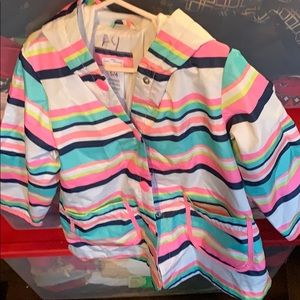 Striped Hooded Raincoat!